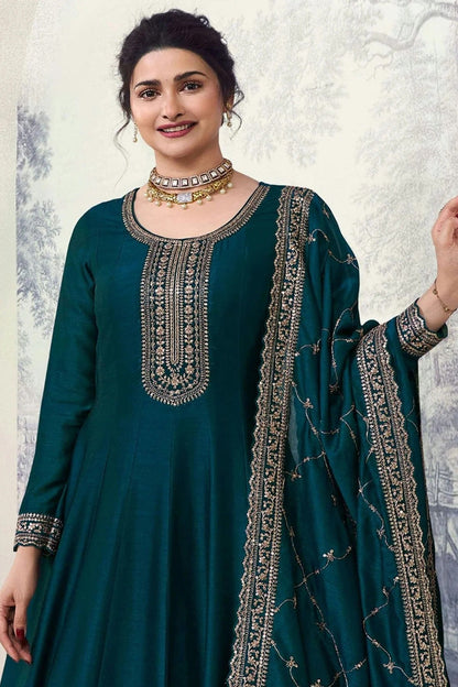 Rama Green Colour Silk Georgette Anarkali Suit SM1110666 A