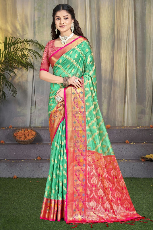 Rama Green Colour Silk Traditional Saree SD1102747