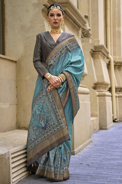 Rama Green Colour Silk Traditional Saree SD1111926