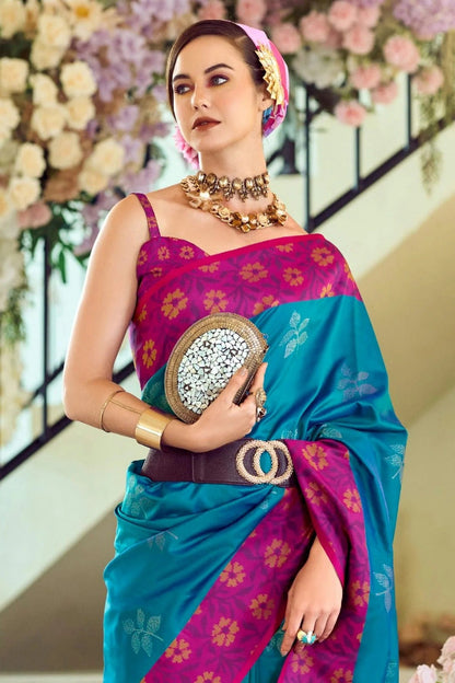 Rama Green Colour Soft Silk Traditional Saree SD1290244 A