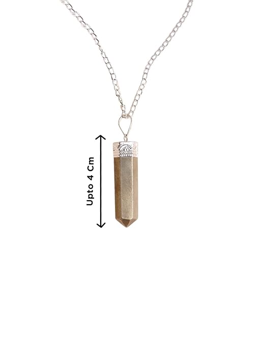 Raw Pyrite Point Pendant – Trendy Crystal Necklace for Protection & Good Luck