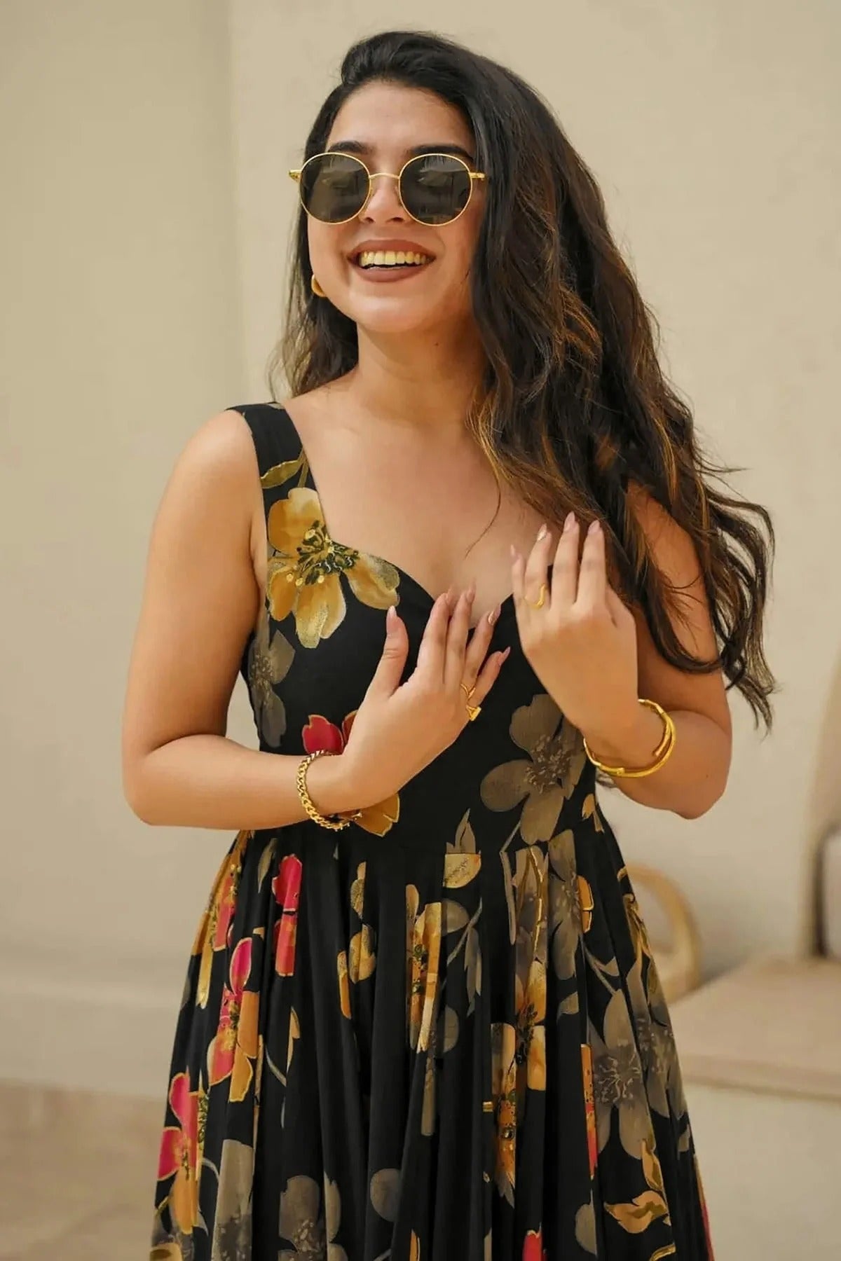 Rayon Readymade Long Gown GW1110553 B