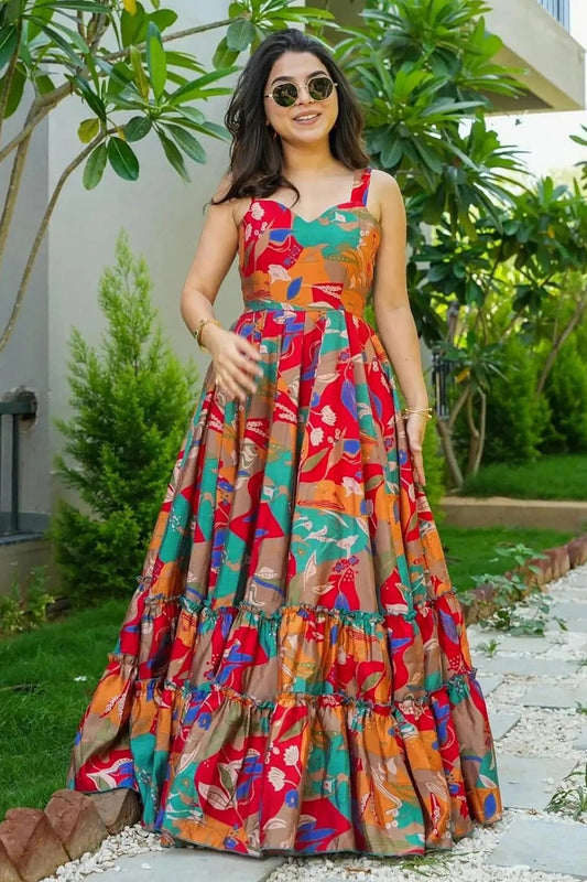 Rayon Readymade Long Gown GW1110556