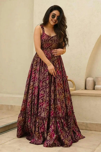 Rayon Readymade Long Gown GW1110560 A