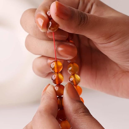 Red Carnelian 8mm Round Beads Bracelet – Natural Energy & Confidence Crystal Bracelet