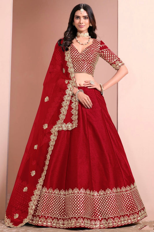 Red Colour Art Silk Lehenga Choli LC1050694