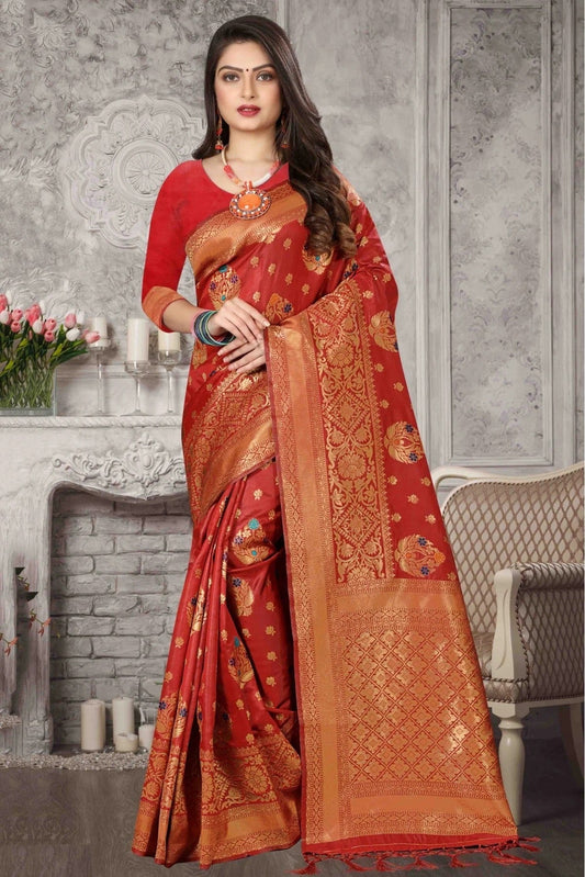 Red Colour Banarasi Art Silk Traditional Saree SD1120711