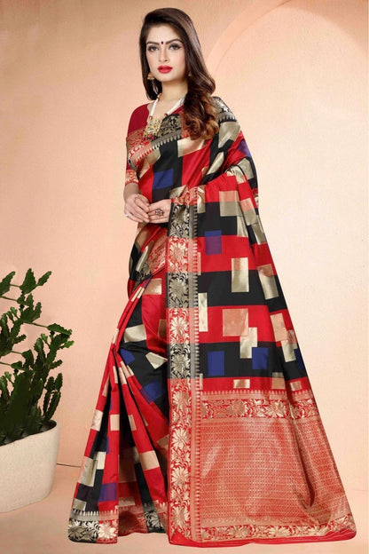 Red Colour Banarasi Art Silk Traditional Saree SD1120743 A
