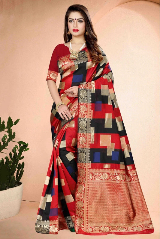 Red Colour Banarasi Art Silk Traditional Saree SD1120743