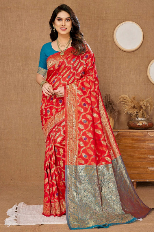Red Colour Banarasi Silk Saree SD1110242