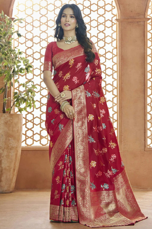 Red Colour Banarasi Silk Traditional Saree SD1110900