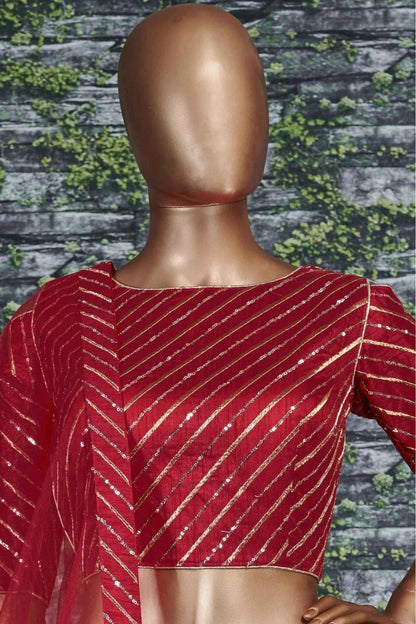 Red Colour Banglory Silk Lehenga Choli LC1010042 C