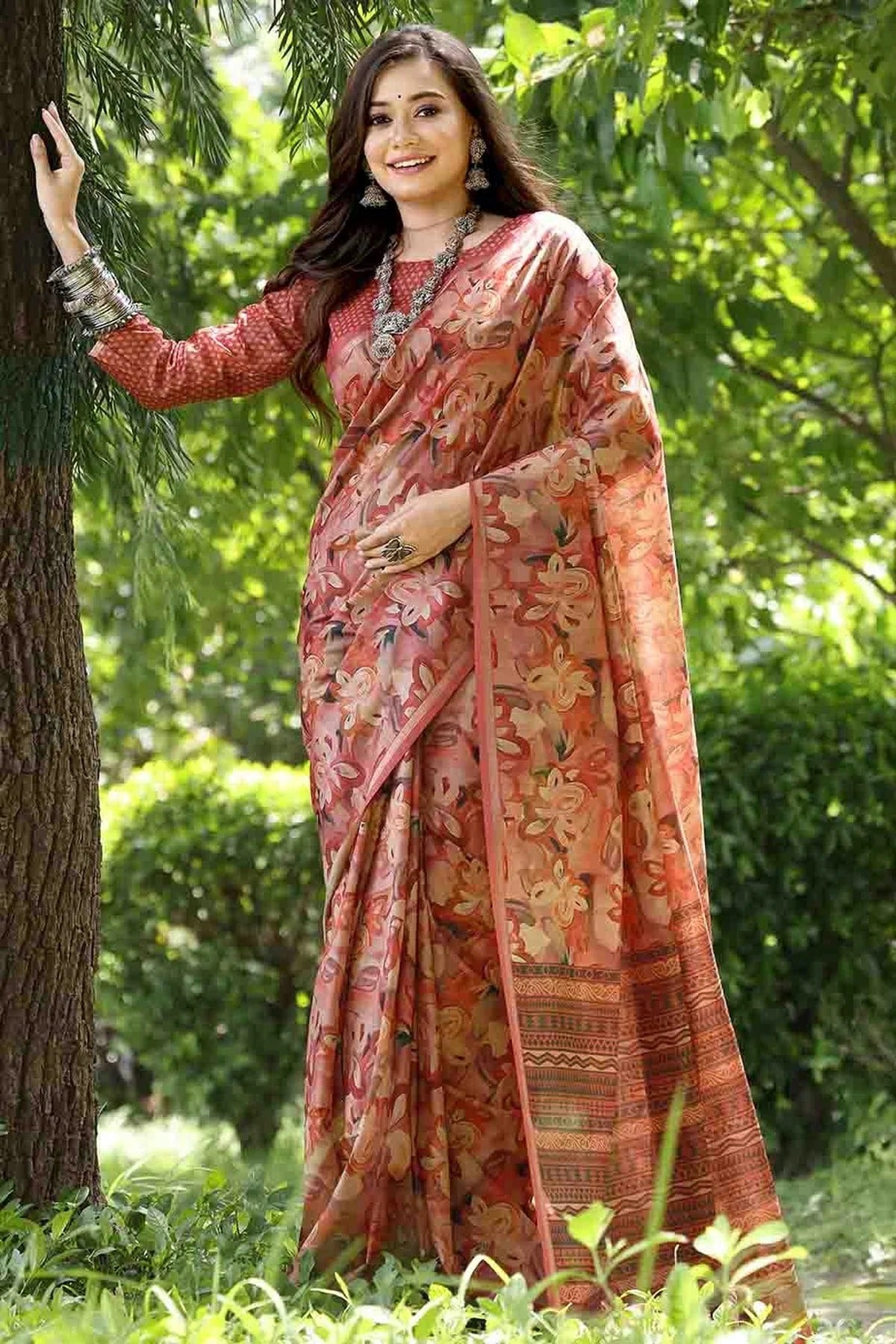 Red Colour Cotton Silk Traditional Saree SD1260091