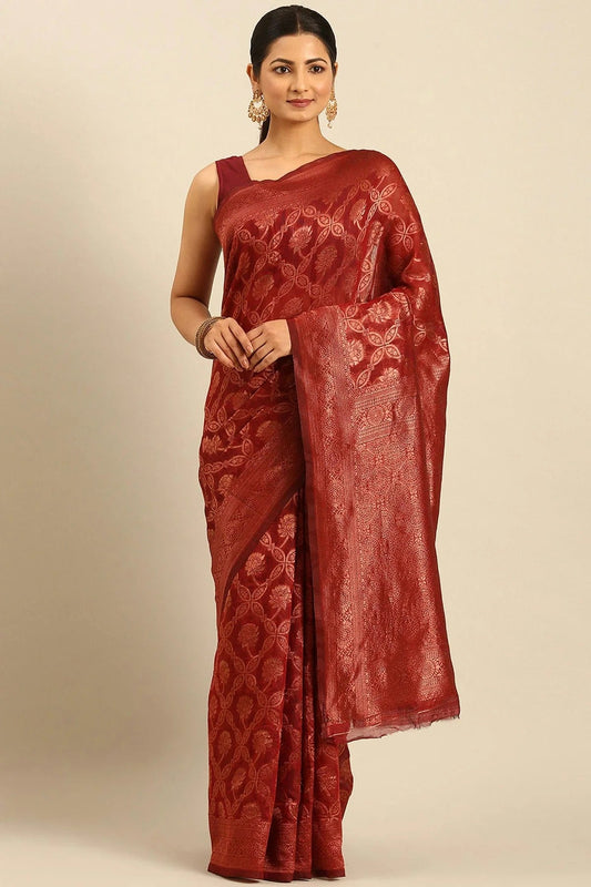 Red Colour Cotton Traditional Saree SD1102509
