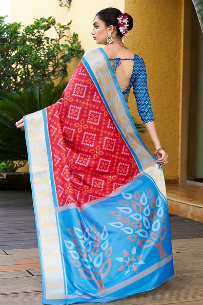 Red Colour Crepe Traditional Saree SD1111905 A