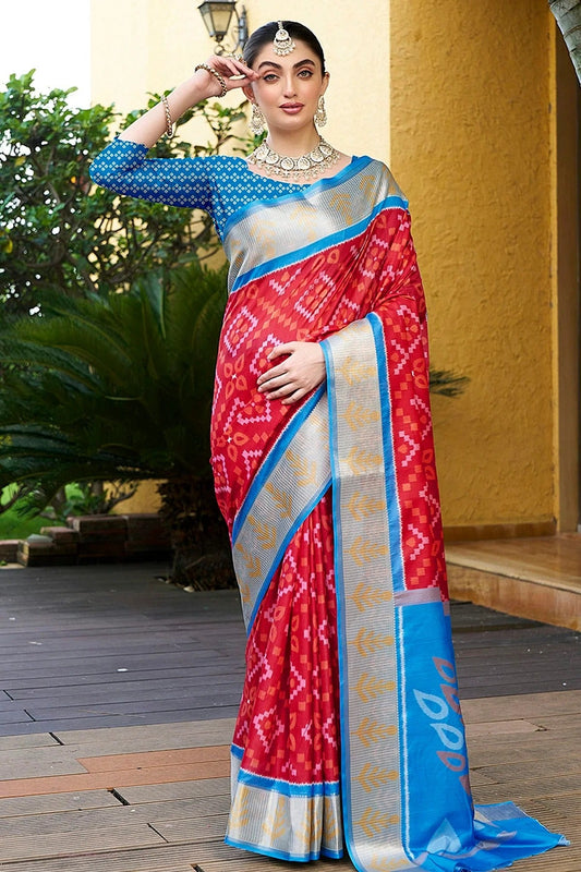 Red Colour Crepe Traditional Saree SD1111905