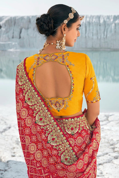Red Colour Georgette Designer Saree SD1290161 A