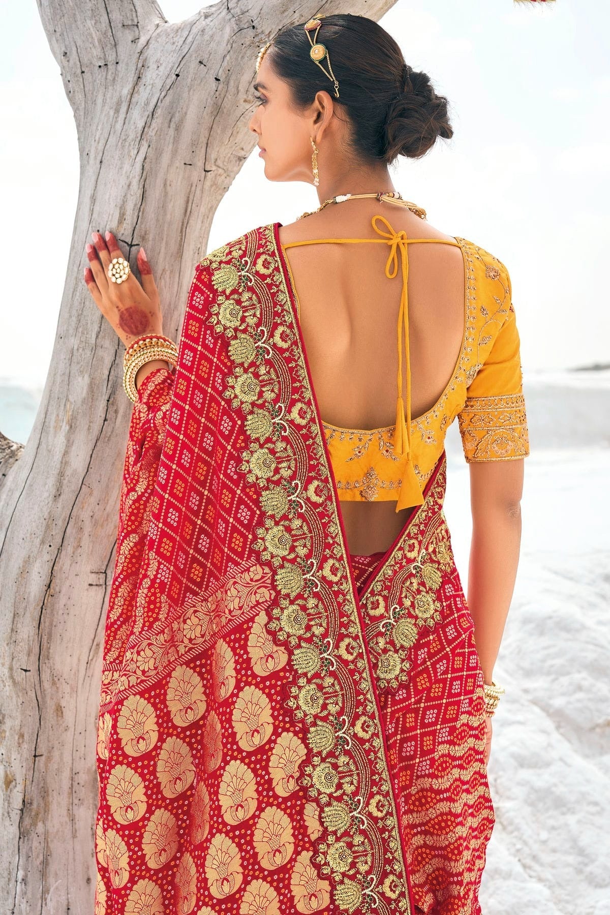 Red Colour Georgette Designer Saree SD1290169 A