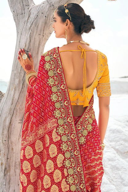 Red Colour Georgette Designer Saree SD1290169 A