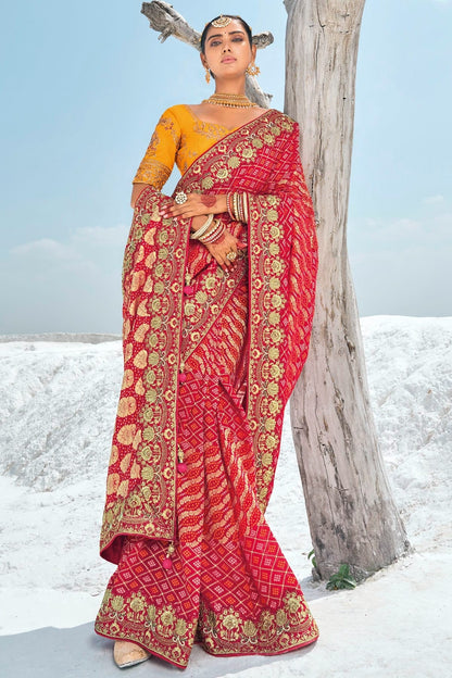 Red Colour Georgette Designer Saree SD1290169