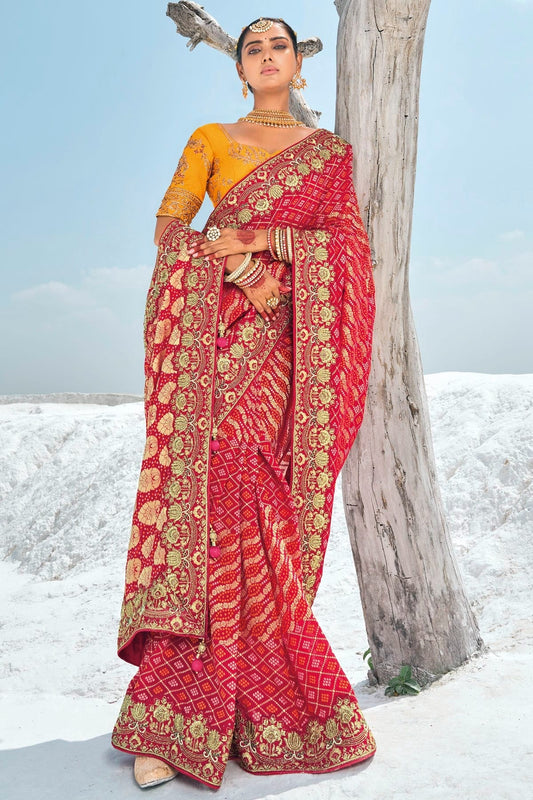 Red Colour Georgette Designer Saree SD1290169