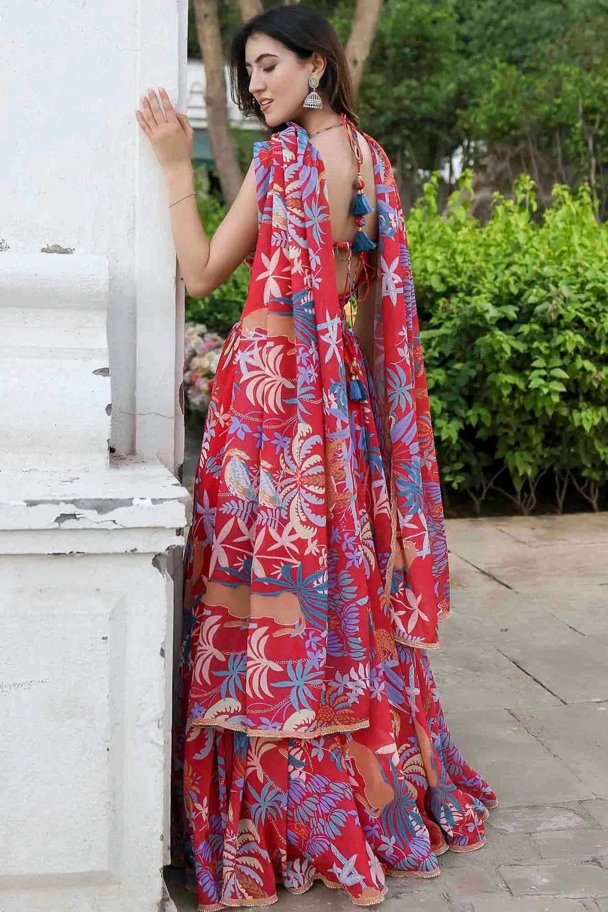 Red Colour Georgette Lehenga Choli LC1113151 A