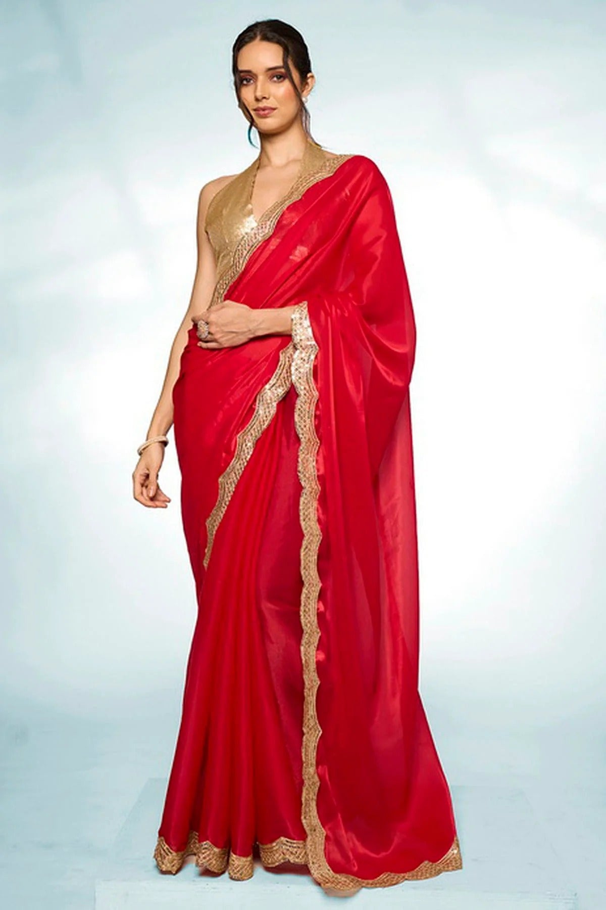 Red Colour Jimmy Choo Designer Saree SD1111679