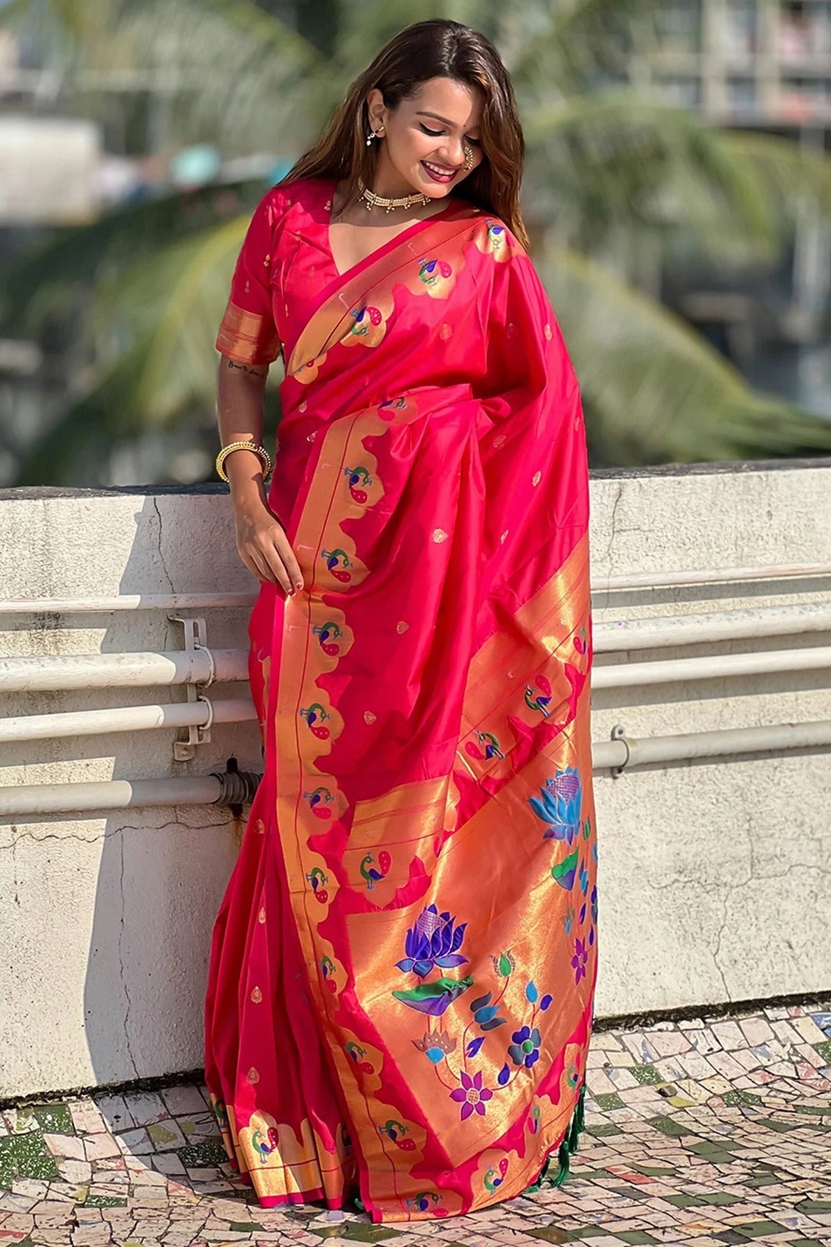 Red Colour Paithani Silk Paithani Saree SD1110956 A