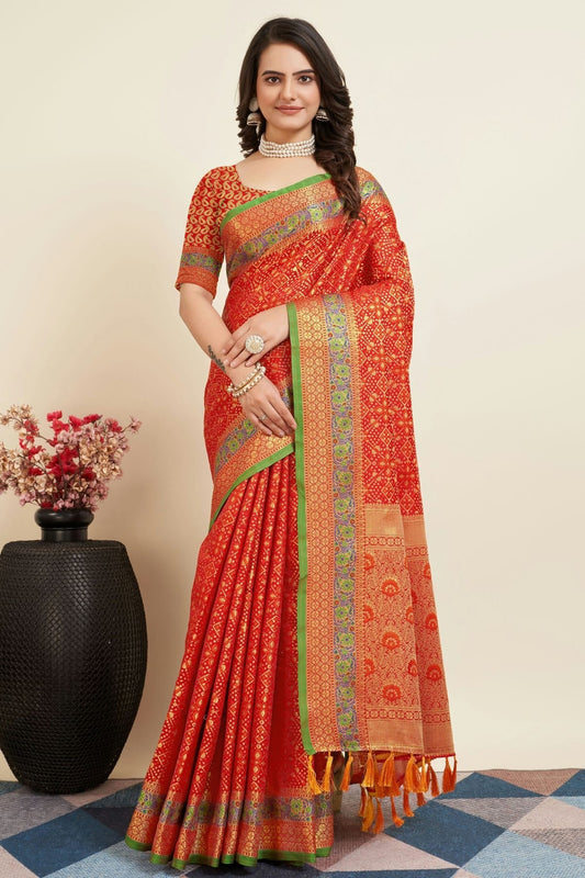 Red Colour Patola Silk Saree SD1110053