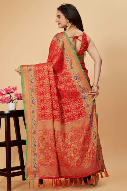 Red Colour Patola Silk Saree SD1110088 A