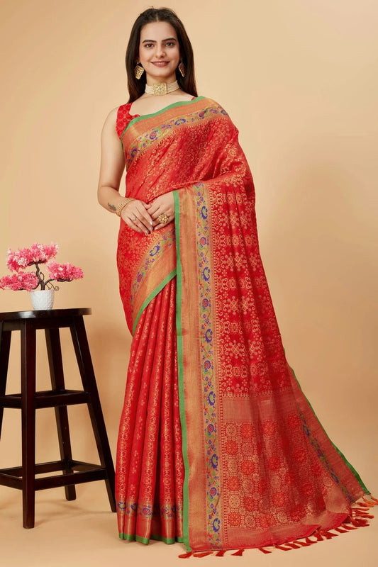 Red Colour Patola Silk Saree SD1110088