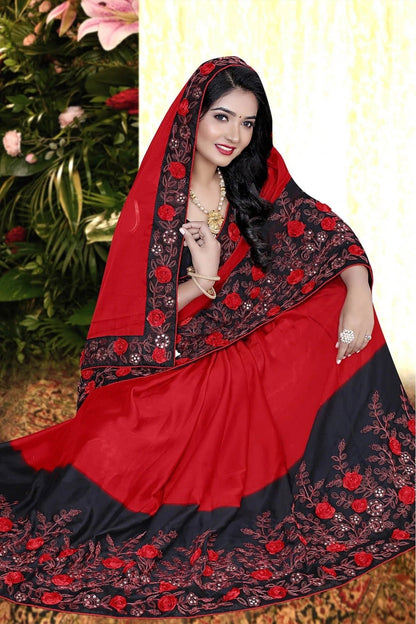 Red Colour Rangoli Silk Designer Saree SD1120623 A