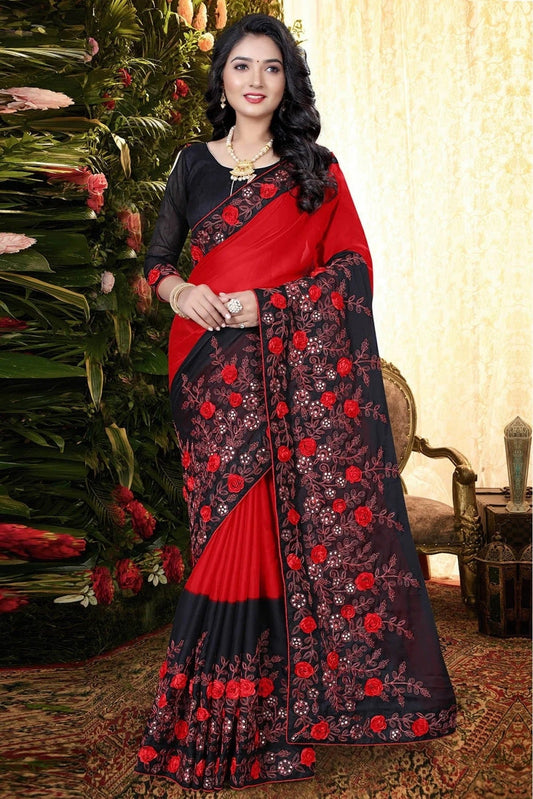 Red Colour Rangoli Silk Designer Saree SD1120623