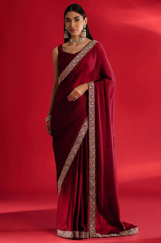 Red Colour Rangoli Silk Printed Saree