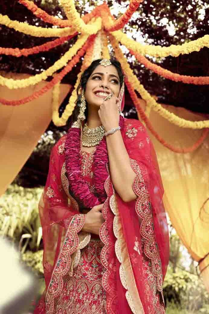 Red Colour Raw Silk Embroidery Bridal Lehenga Choli LC1080085 A