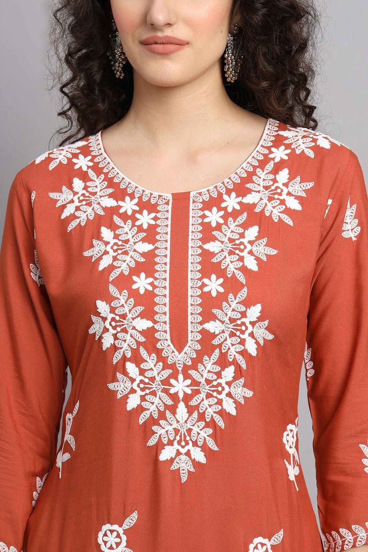 Red Colour Rayon Kurti KR1111087 A