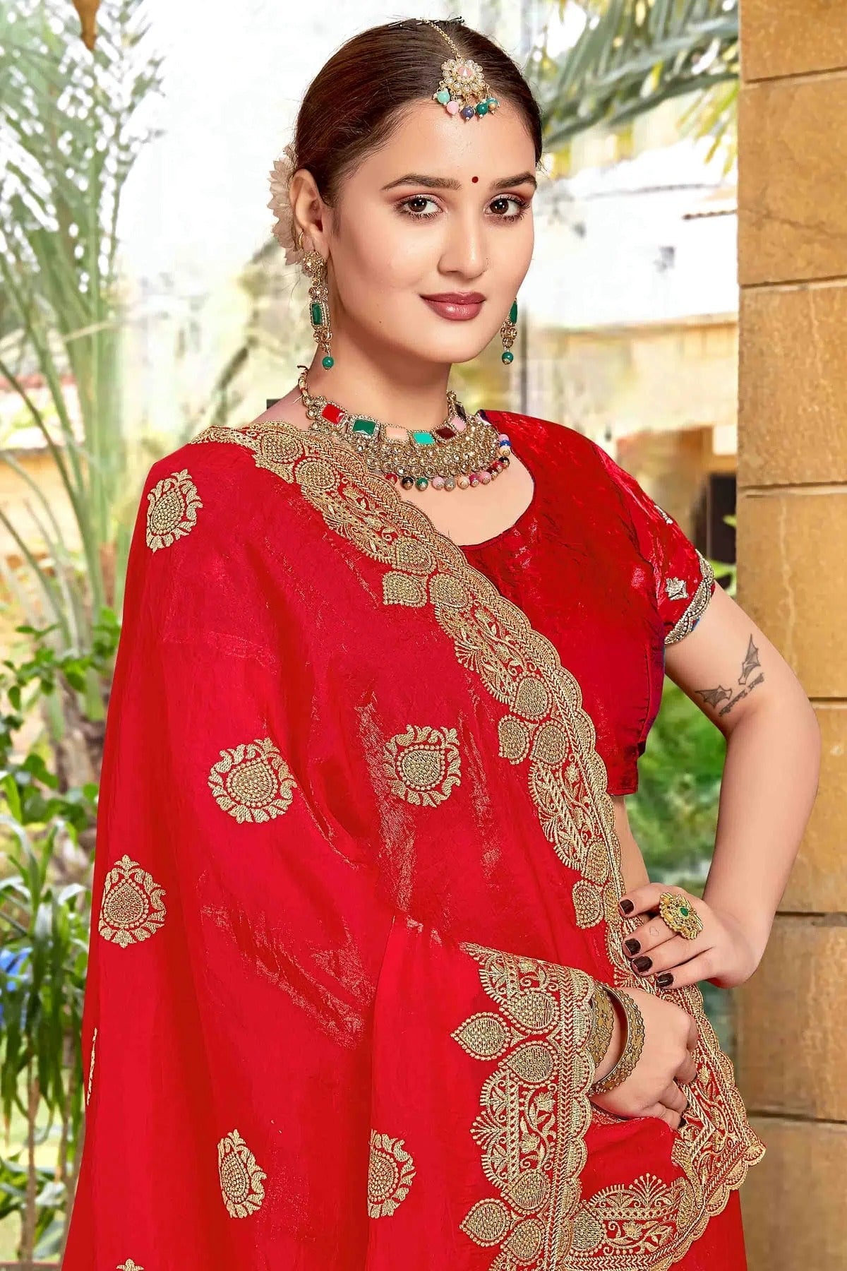 Red Colour Silk Designer Saree SD1121969 A