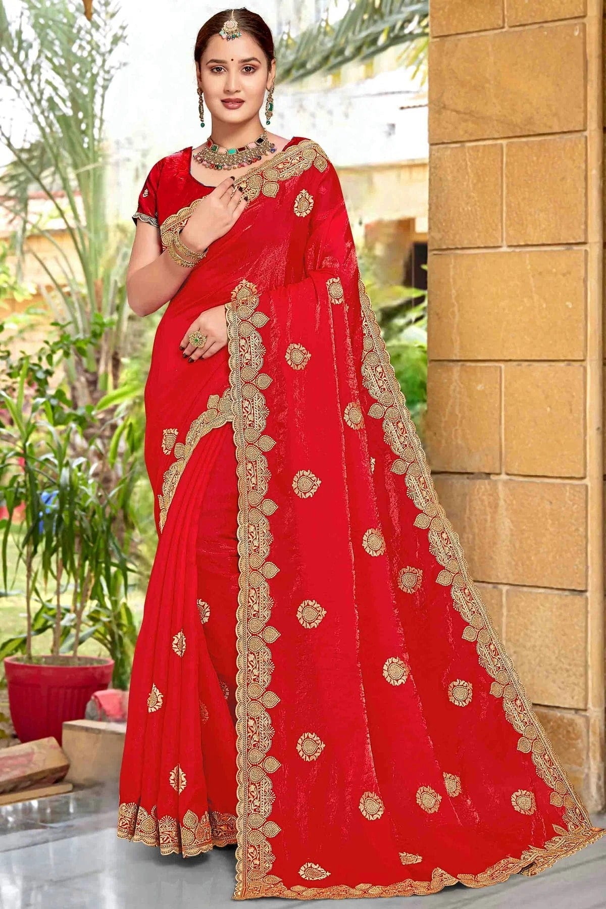 Red Colour Silk Designer Saree SD1121969