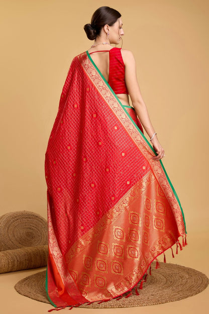 Red Colour Silk Saree SD1110044 A