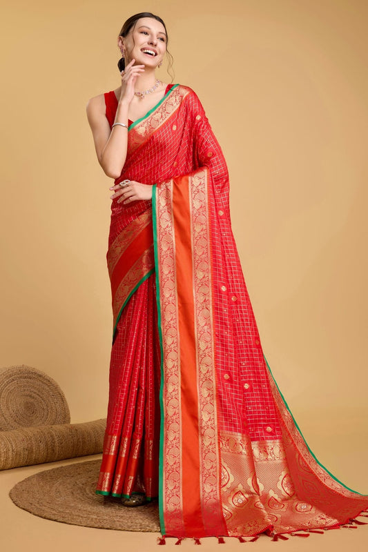 Red Colour Silk Saree SD1110044