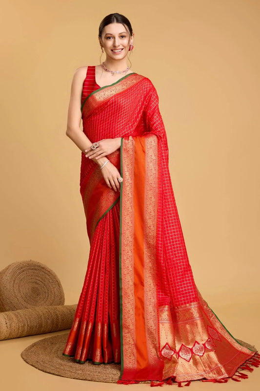 Red Colour Silk Saree SD1110084