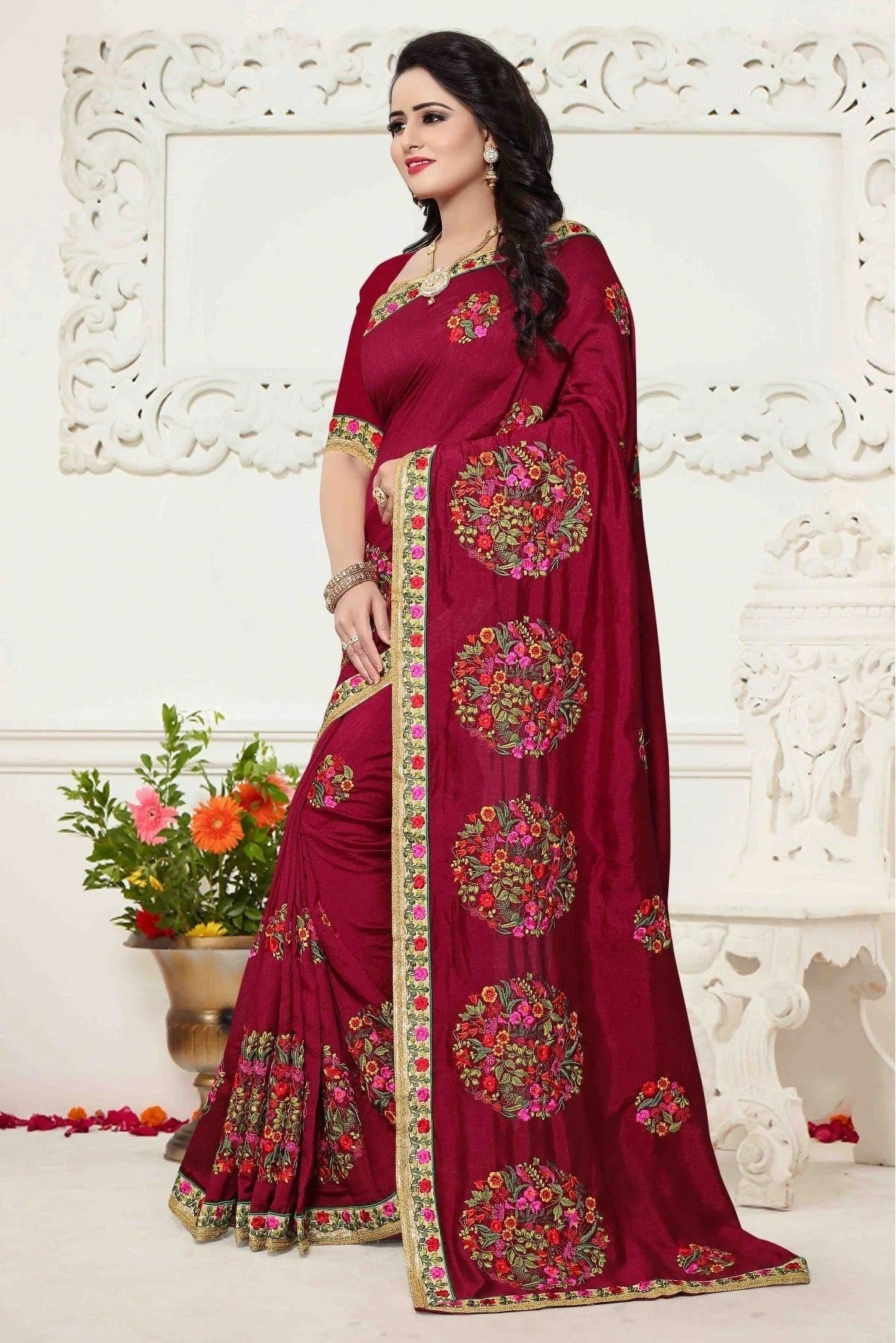Red Colour Silk Saree SD1120418 A