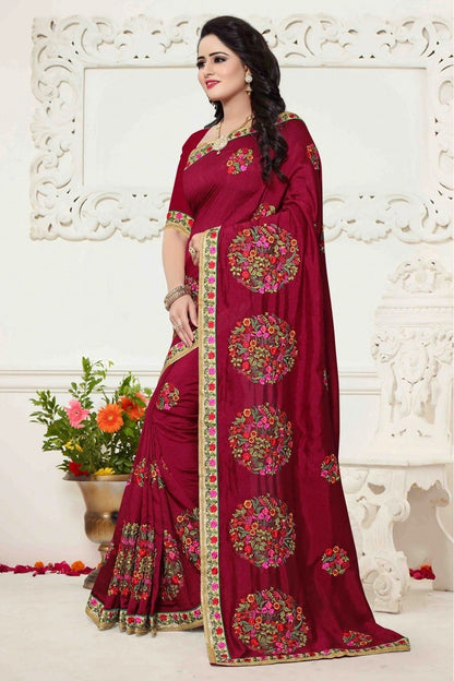Red Colour Silk Saree SD1120418 A