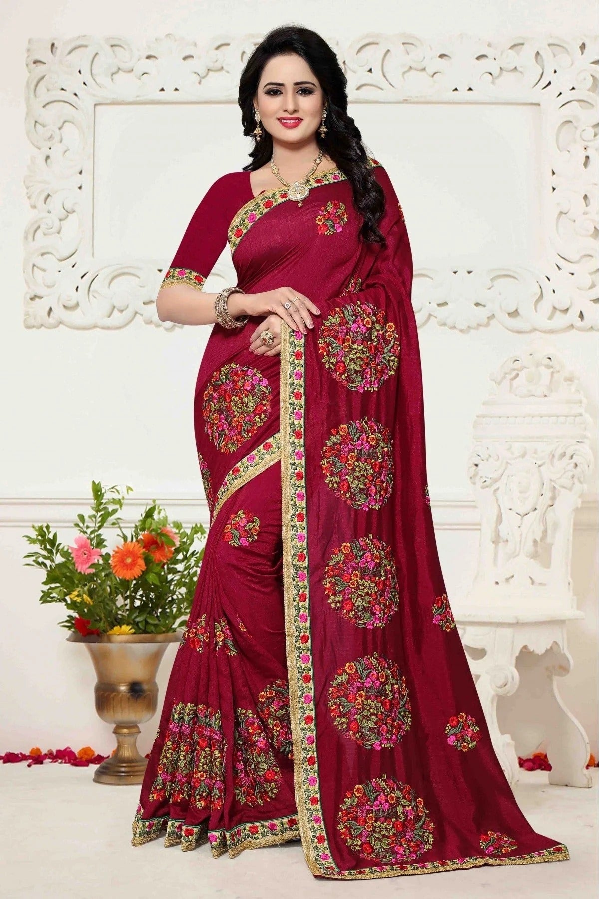 Red Colour Silk Saree SD1120418
