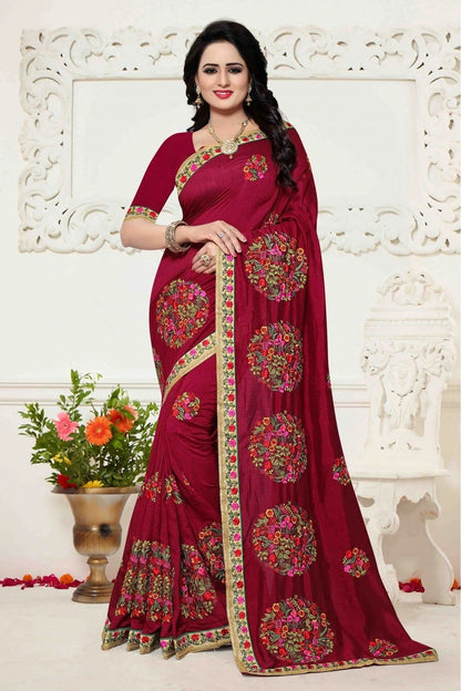 Red Colour Silk Saree SD1120418