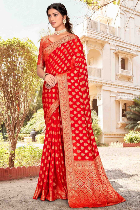 Red Colour Soft Silk Designer Saree SD1121250