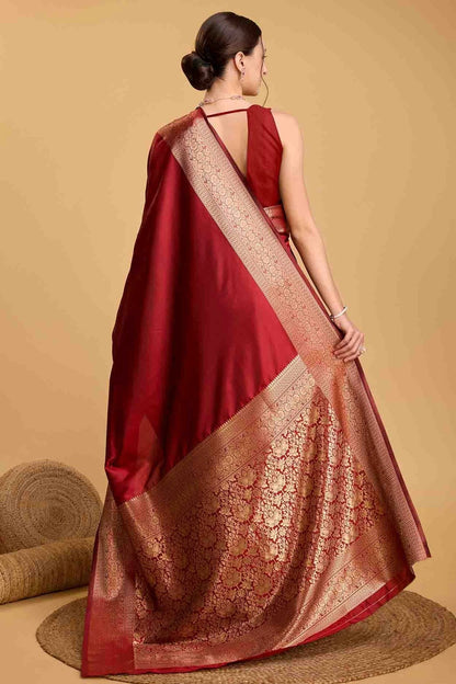 Red Colour Soft Silk Traditional Saree SD1112826 A