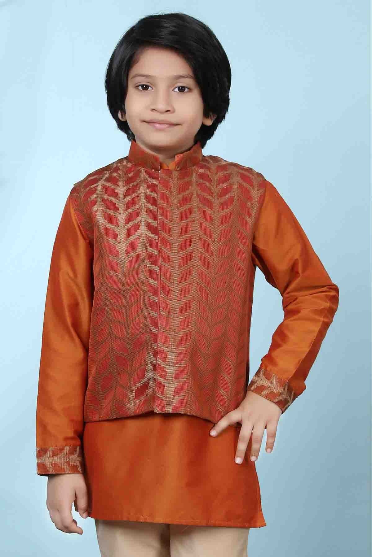 Rust Colour Silk Jacket BW1070126