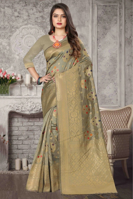 Sea Green Colour Banarasi Art Silk Traditional Saree SD1120715