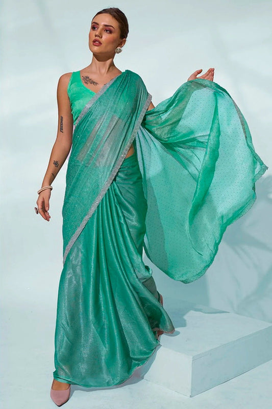 Sea Green Colour Chiffon Designer Saree SD1111672